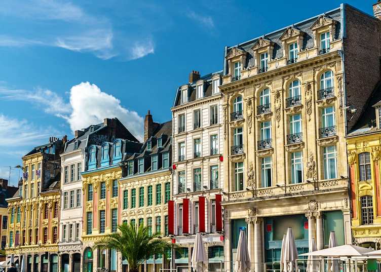 Traditional buildings in the old town on Lille