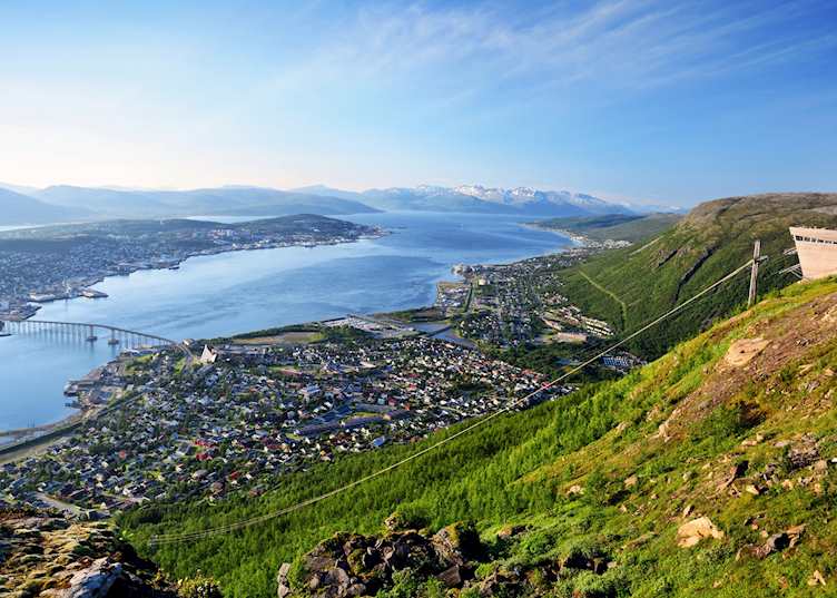 Aerial view of Tromsø