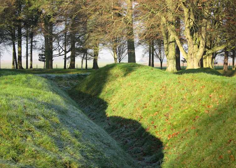 WWI trench from Battle of the Somme
