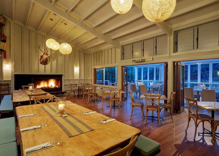 Dining area at Awaroa Lodge