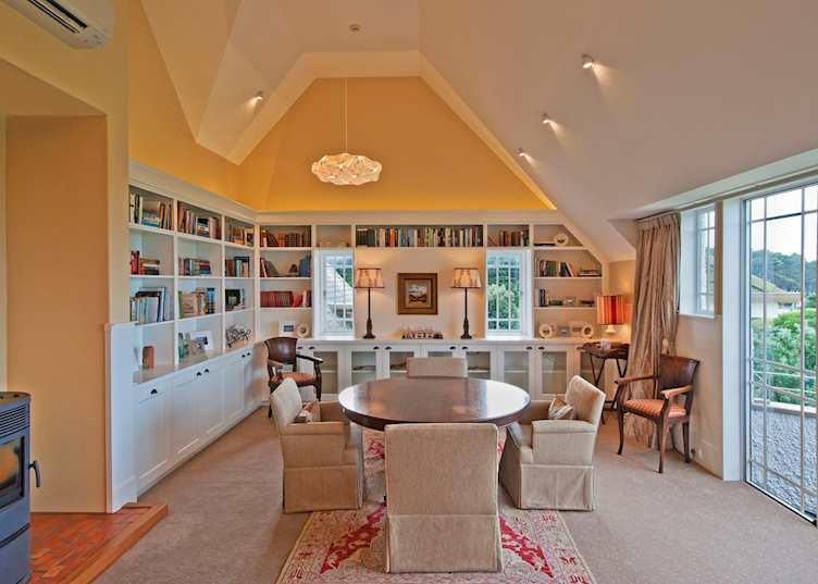 Library at Wharekauhau Country Estate