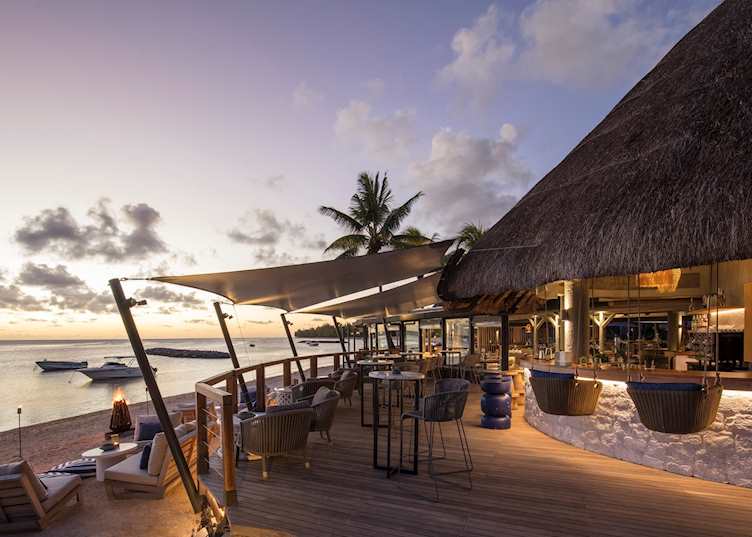 The Infinity Blue Restaurant at sunset