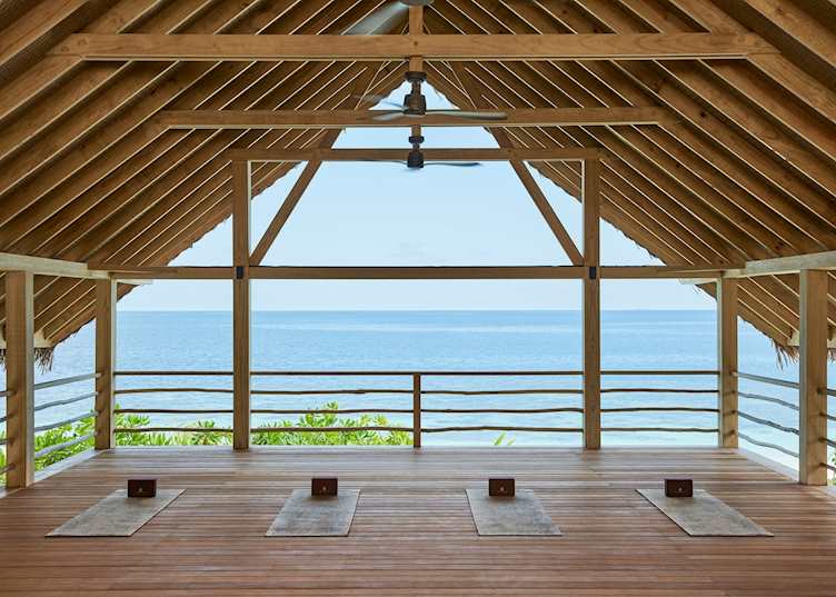 COMO Cocoa Island's yoga pavilion