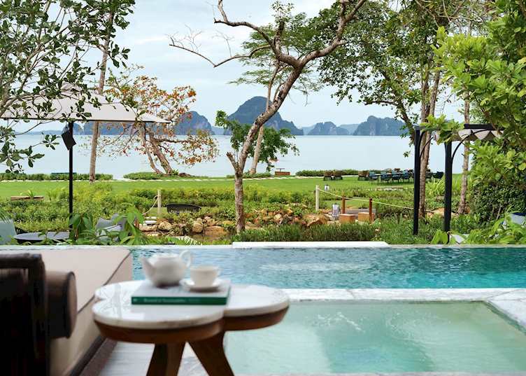 Beachfront pool villa