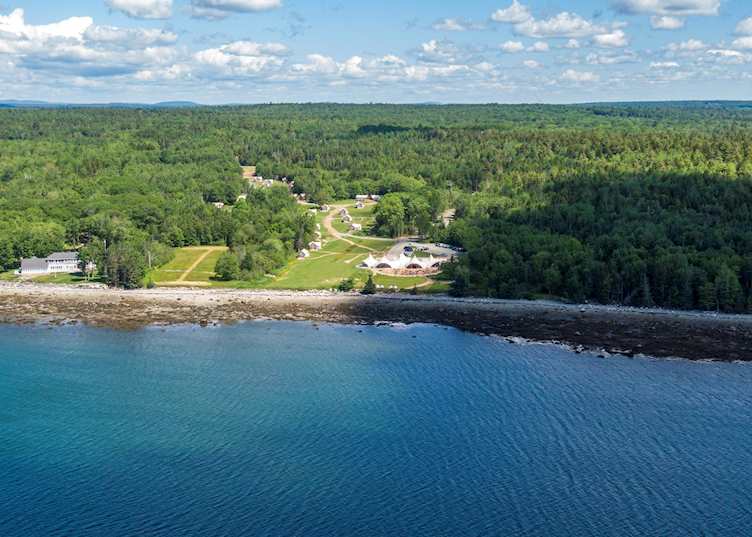 Under Canvas Acadia Aerial View
