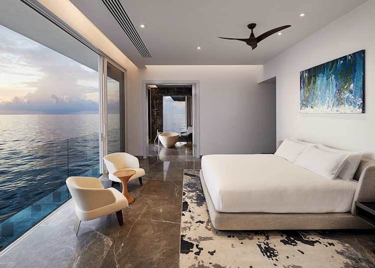 The Muraka's ground level master bedroom 