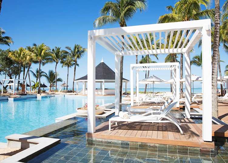 Pool and loungers, Heritage Le Telfair Golf & Wellness Resort