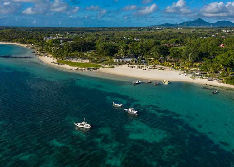 An aerial view of The Residence Mauritius