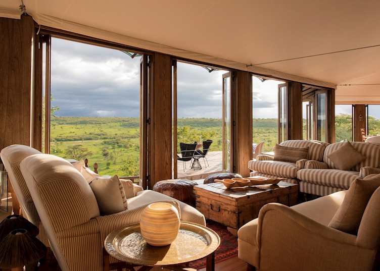 View of the Mara Naboisho Conservancy from Ol Seki Hemingways Mara