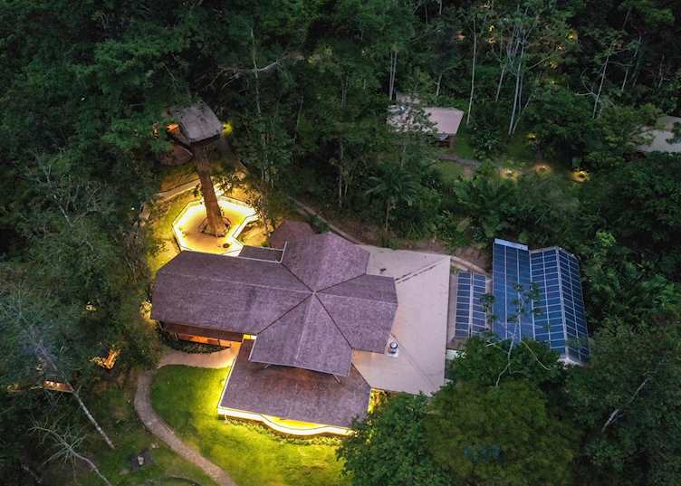 Aerial view of Pacuare Lodge
