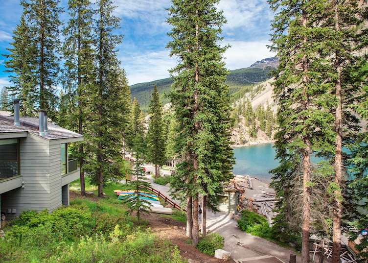 Aerial view, Moraine Lake Lodge