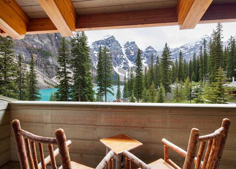 View from Moraine Lake Lodge 