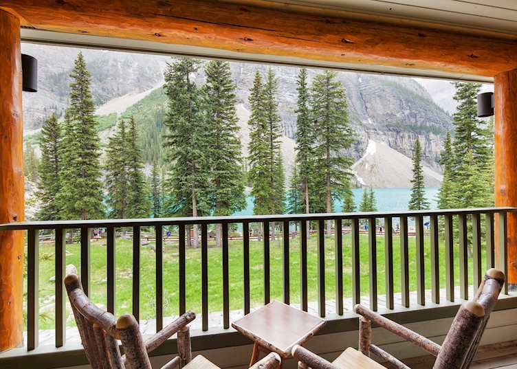 View from Moraine Lake Lodge 