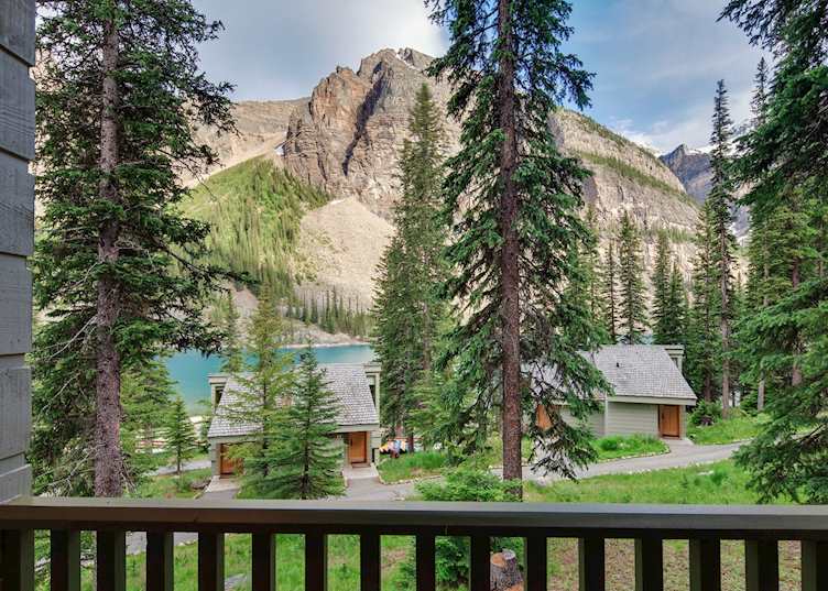 View from Moraine Lake Lodge 