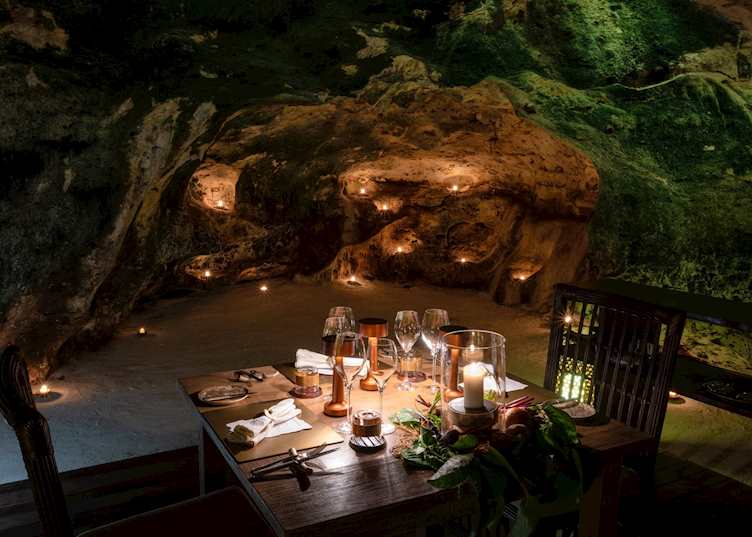 Cave dinner set up, Raffles Bali
