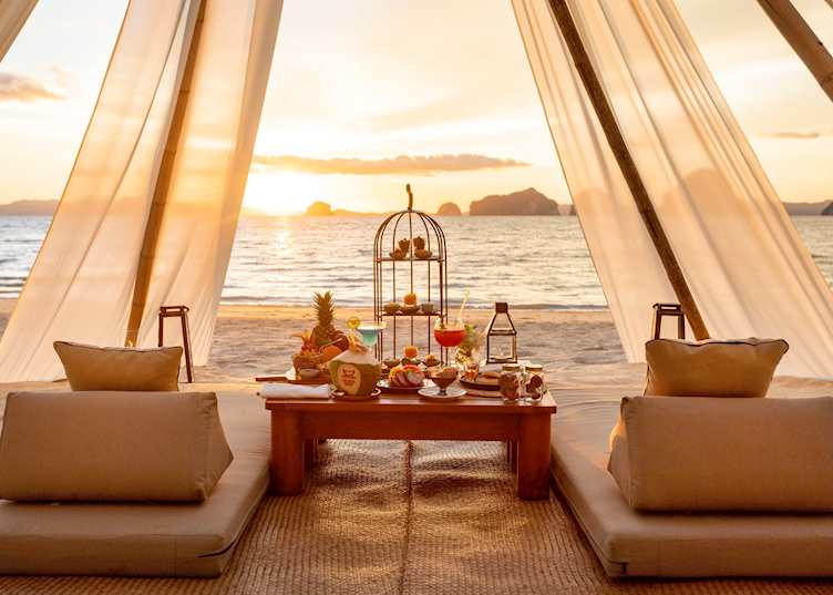 Beach picnic setup organised at Tubkaak Krabi Boutique Resort