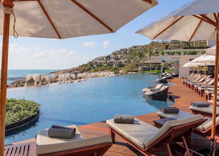 Pool area at The Ritz Carlton, Koh Samui