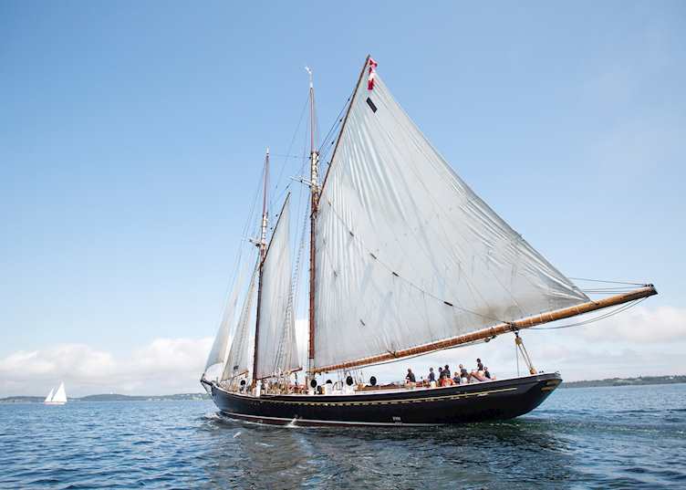The Bluenose II sailing from Lunenburg, Nova Scotia