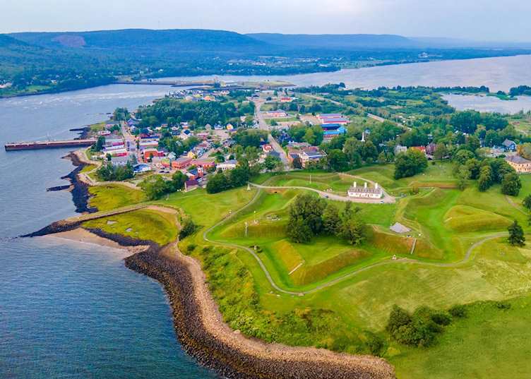 Aerial view of Fort Anne National Historic Site, Annapolis Royal
