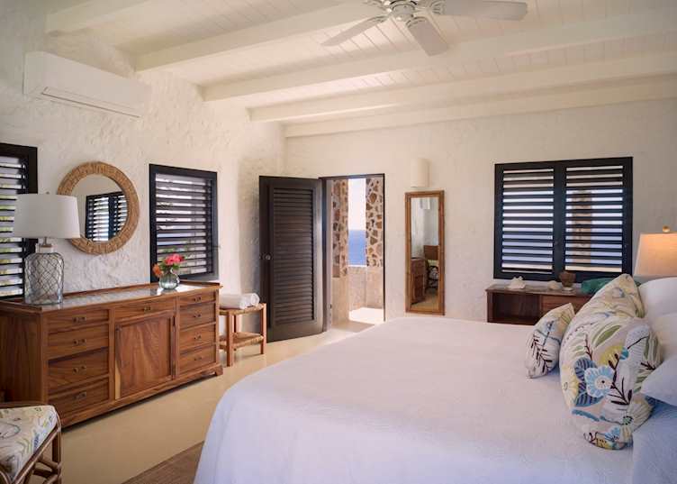 Guest room, Guana Island 