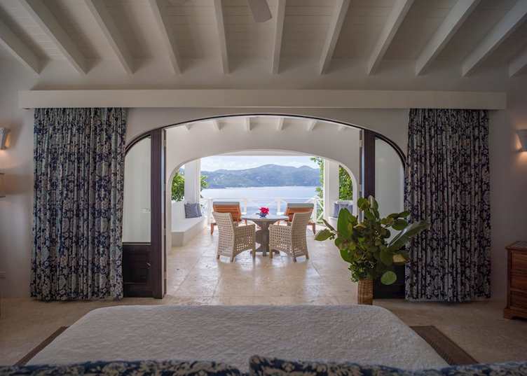 Sea view room, Guana Island 