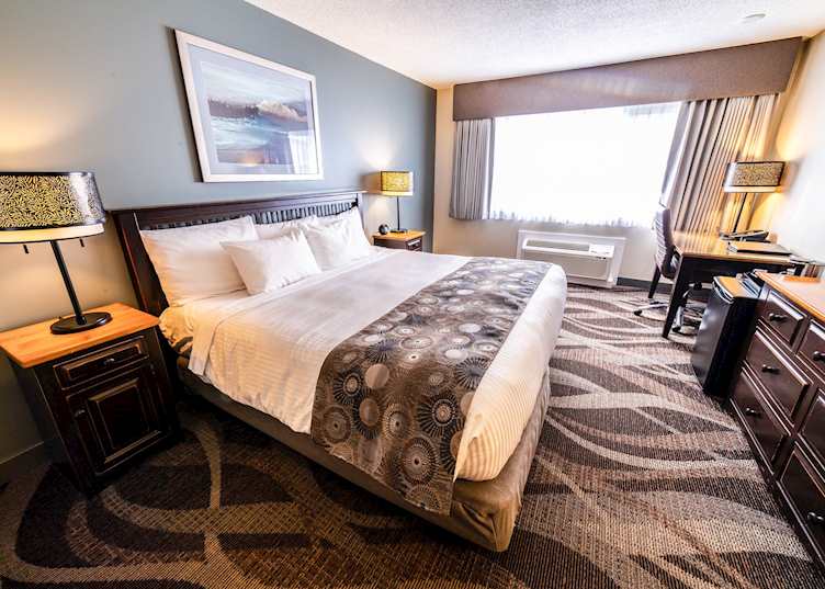 King bed room, Prestige Hudson Bay Lodge, Smithers