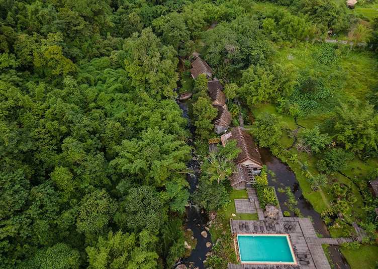 Aerial view, Nam Kat Yorla Pa Resort