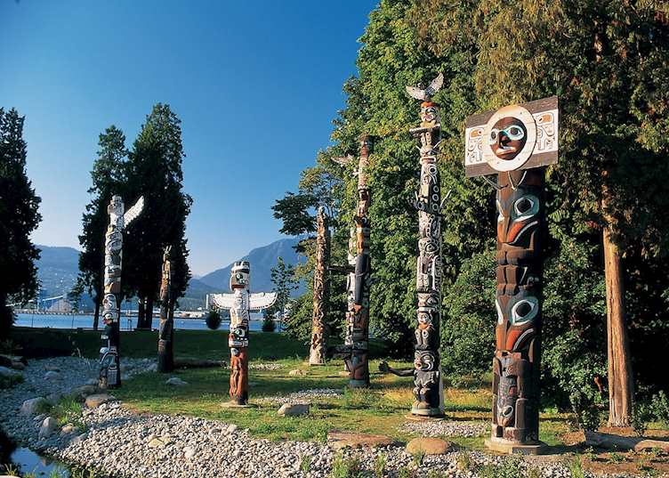 Totem poles in Stanley Park, Vancouver