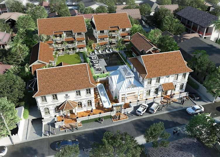 Aerial, Souphattra Heritage Vientiane