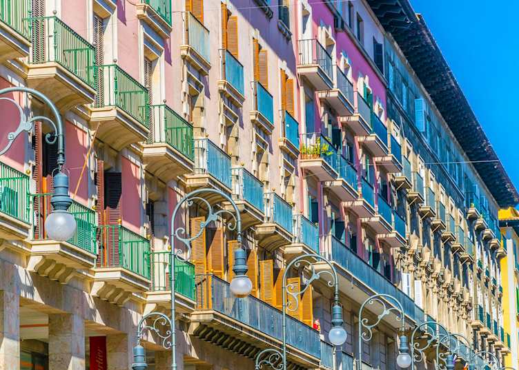 Facades in Palma Old Town, Palma