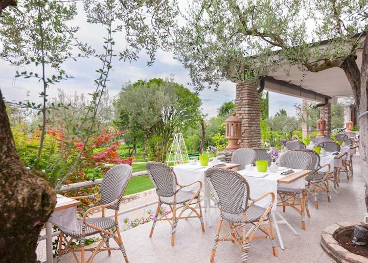 Restaurant terrace at Hotel Olivi