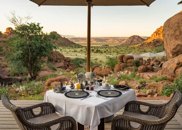 Dinner with a view, Mowani Mountain Camp