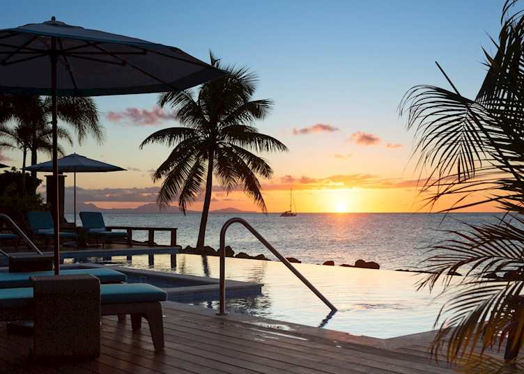 Sunset at Curtain Bluff