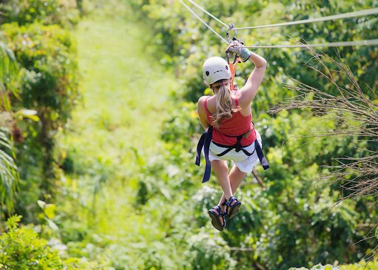 Zip-lining near Arenal Volcano