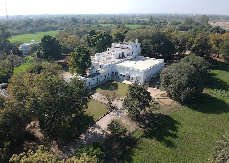 An aerial view of Shahpura Bagh