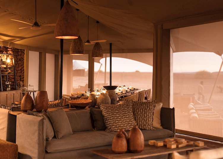 Lounge area, Desert Rhino Camp