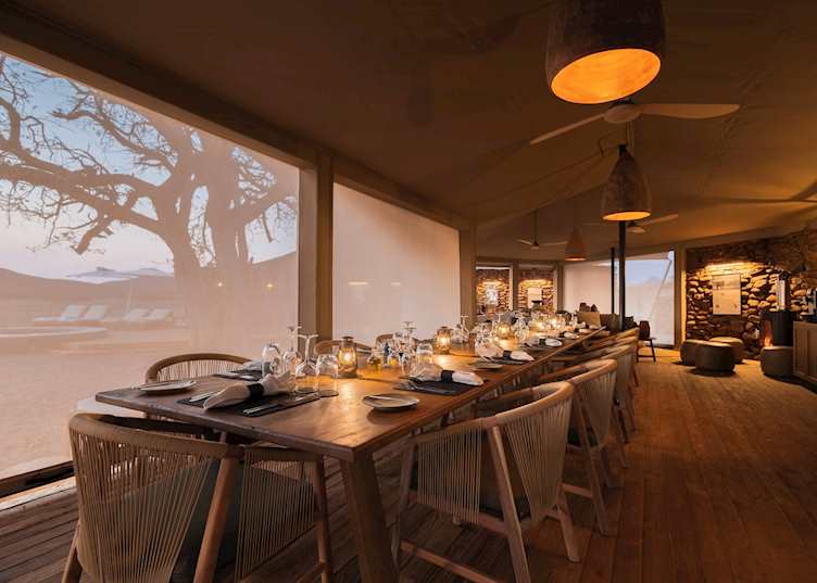 Dining area, Desert Rhino Camp