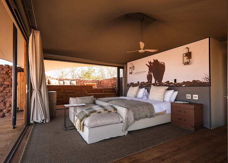 Luxury family tent, Desert Rhino Camp