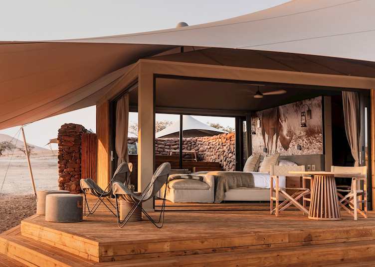 Luxury tent exterior, Desert Rhino Camp