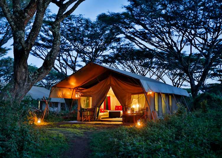 Tent exterior, Lemala Ngorongoro Camp
