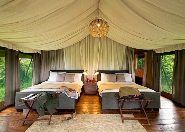 Luxury twin tent, Lemala Ngorongoro Camp