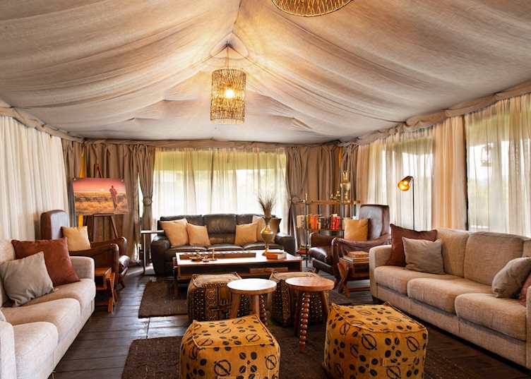 Indoor lounge, Lemala Ngorongoro Camp