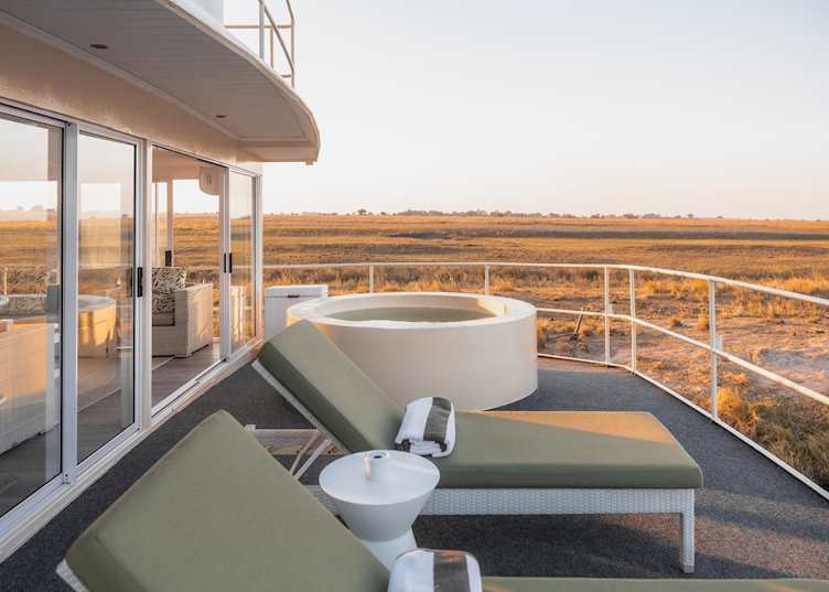 Lounge and plunge pool, Chobe Princess