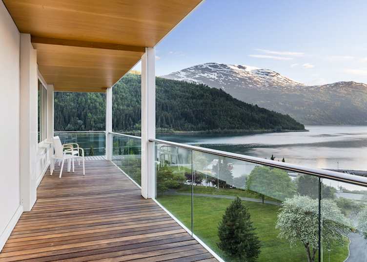 Fjord views from suite balcony, Hotel Alexandra