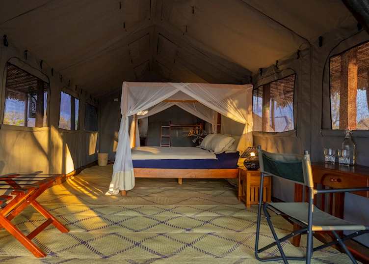 Tent interior, Namoroka Tsingy Camp (Credit: Namoroka Tsingy Camp)