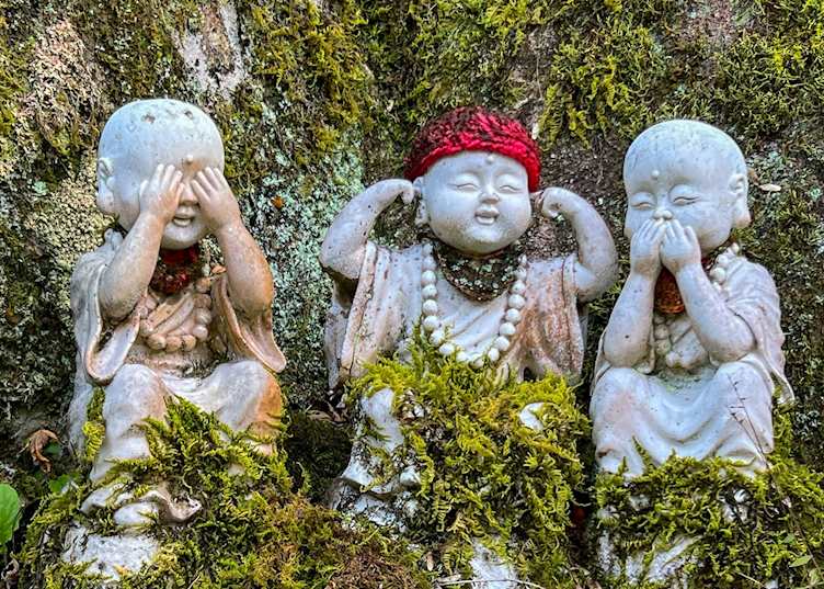 Buddhist statues at Daishoin Temple, Miyajima