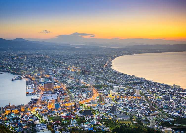 Hakodate skyline at dusk