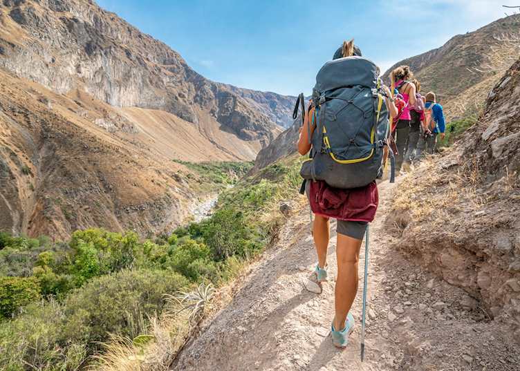 Hikers near Colca Canyon