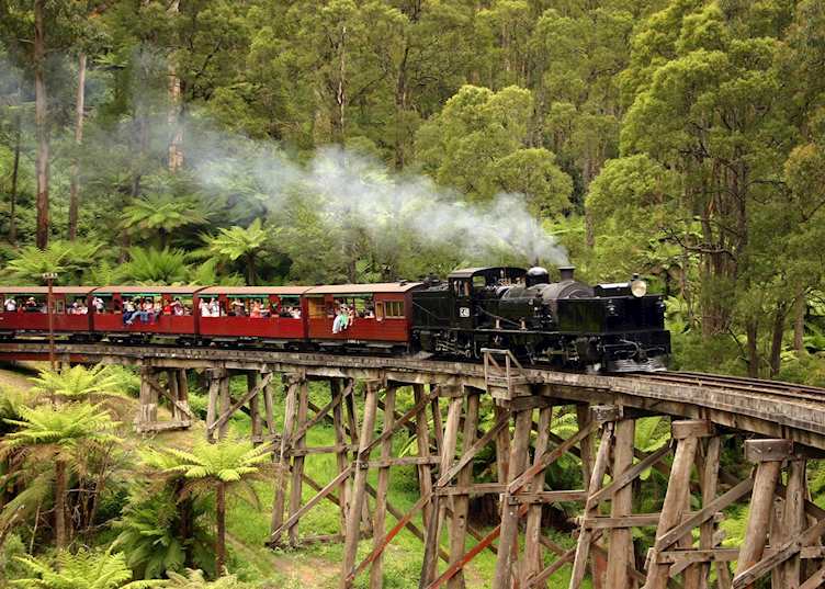 Puffing Billy steam train, Dandenong Ranges in Victoria