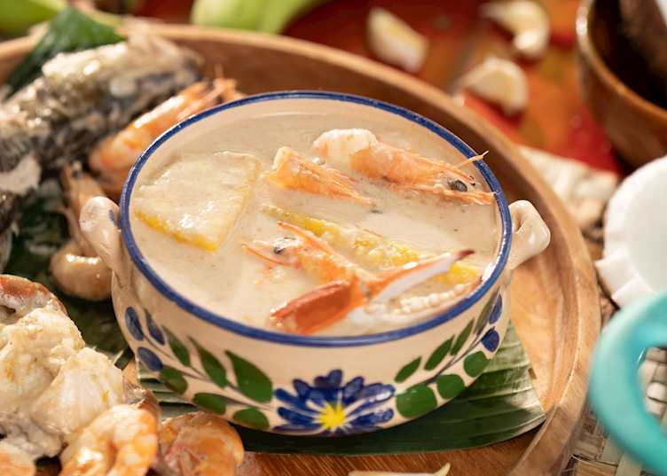 Traditional tapado soup, Livingston